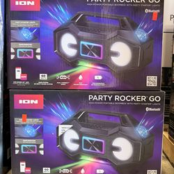 ION Party Rocker Go High Power Portable BoomBox With Party Starter Lights Brand New In Box