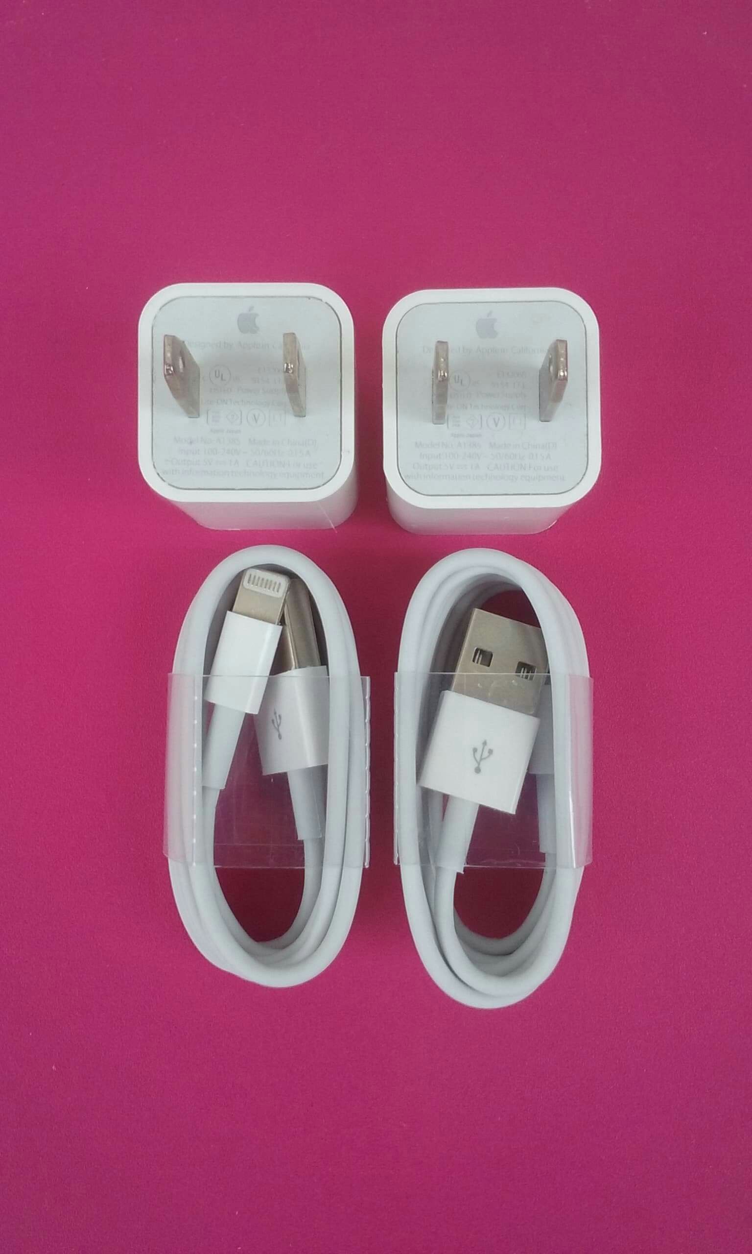 2 Brand New Original Apple IPhone Chargers