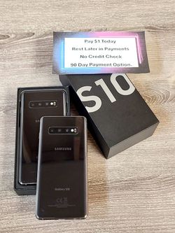 Samsung Galaxy S10 128gb  Unlocked, FREE Smartwach/ Headphones. Pay $1 Today Rest in payments. NO CREDIT NEEDED FINANCING