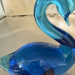 Beautiful Swan Made Of Glass