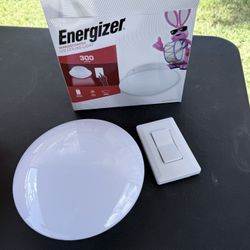 Energizer Wireless LED Ceiling Light w Wireless Lightswitch 