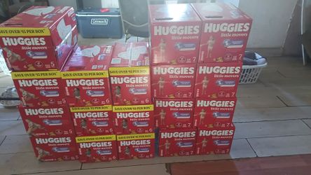 Huggies little movers size 5 6 & 7