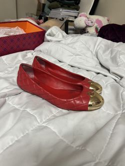 Size 7 Red Tory Burch Flats