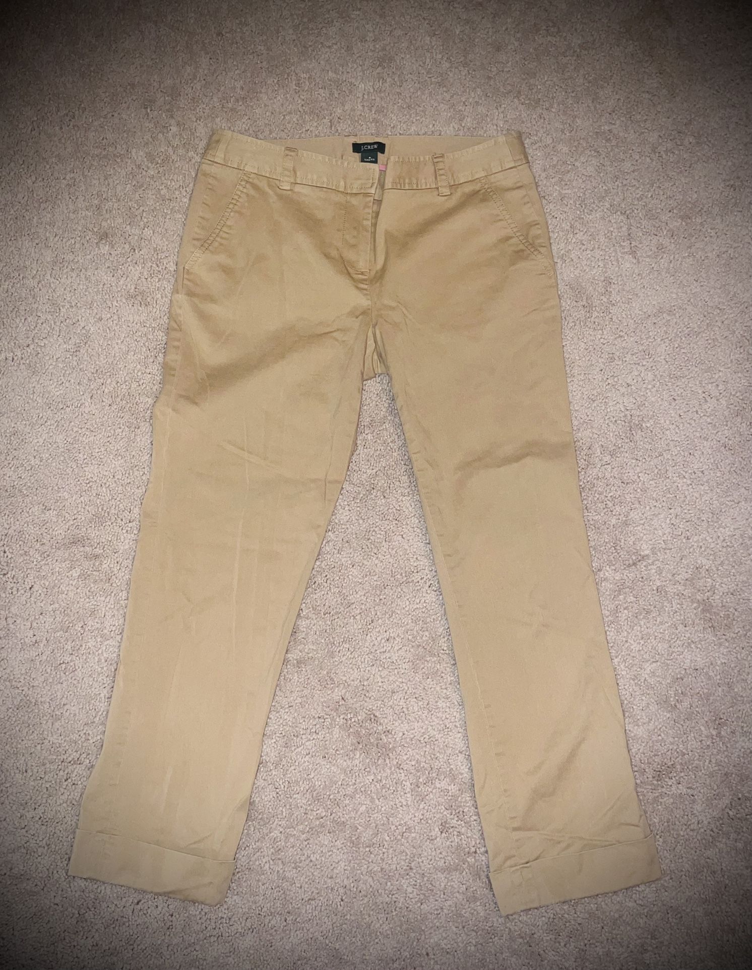 Ladies J Crew Khaki Capris Pants Size 4