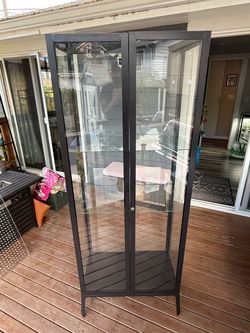 Milsbo IKEA Black Plant and Display Cabinet