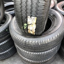 SET OF FOUR TIRES 265/70/17 CONTINENTAL SEMI NEW 95%TREAD LIFE $300 PRICE INCLUDES PROFESSIONAL ISTALATION AND TAX