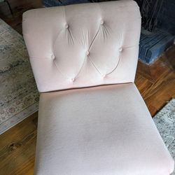 Stylish Light Pink Accent Chair 