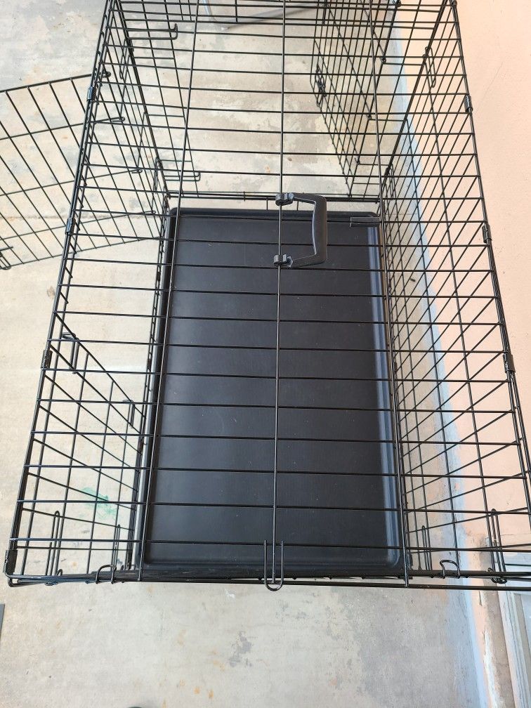 Portable Dog Cage 36Lx23Wx25H Jaula De Perro Portátil 36x23x25