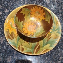 Sunflower Bowl And Plate Decoration 