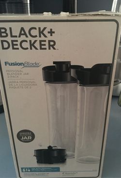 Black + Decker Fusion Blade personal blender jar 2 pack.