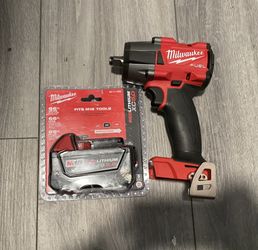 M18 FUEL Gen-2 18V Lithium-Ion Brushless Cordless Mid Torque 1/2 in. Impact Wrench with (1) 5.0 Ah Battery