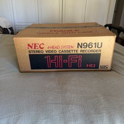 Vintage 1985 NEC Hi-Fi VCR N961U - Working with Original Box & Remote