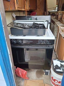 Gas stove, oven, and range hood