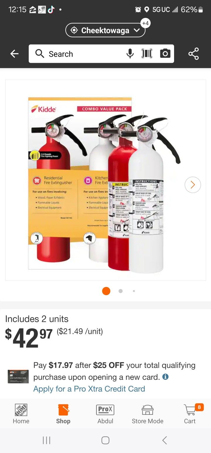 kidde fire extinguisher 2 pack