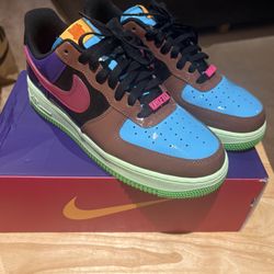 Used Undefeated X Nike Air Force 1 'multi Patent' Size 10 Dv5255-200