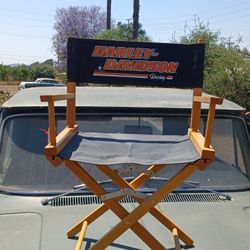 Harley Davidson Folding Wooden Chair !