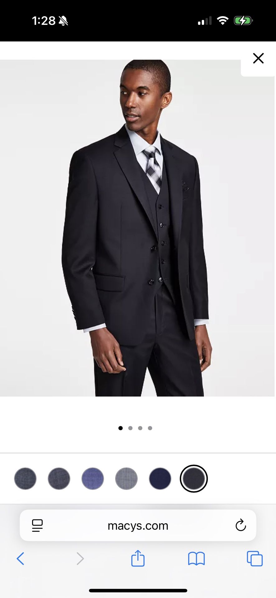 Michael Kors Classic Fit Suit Jacket (44R, Black)