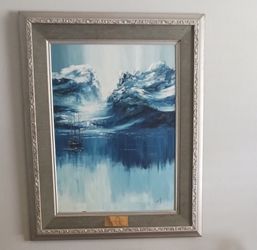 Oils Paintings 🖼 On Canvas By RC Stanley, "GLACIER MIGHT"1975