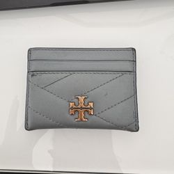 Tory Burch Blue Leather Card Holder