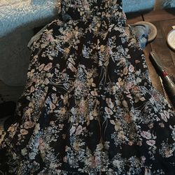 Black floral dress for girls