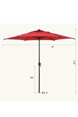 Brand new in box 9’ umbrella