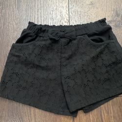 Girls Black Bow Shorts Size 7 By Garanimals #7