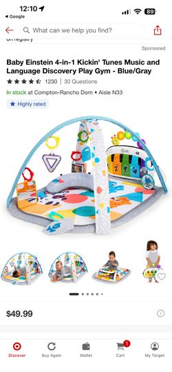 Baby Einstein 4-in-1 Kickin' Tunes Music and Language Discovery Play Gym