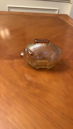 Vintage 1950s carnival glass piggy bank