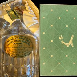 Vintage Hennessy Bottle Bras Do'r Grande Champagne Cognac Gift Box Rare  