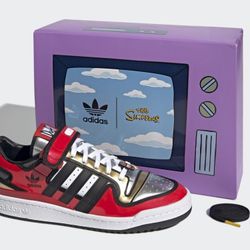ADIDAS FORUM LOW THE SIMPSONS DUFF BEER SHOES size 14.5