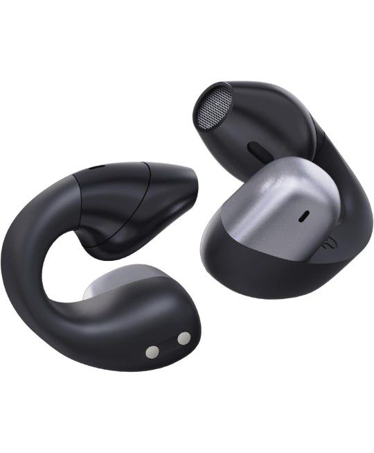 Clip on Wireless Earbuds, Ultralight Open Ear Headphones, HD Mic& 30H Playtime, High Resilience Comfortable Wireless Bluetooth Earbuds with IPX5 Water