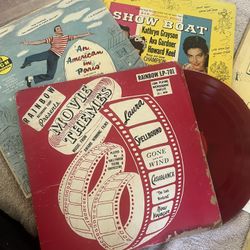 Midcentury 10” Show Tune Vinyls, One Red•33 1/3 RPM 
