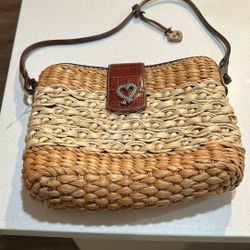Brighton Tan And crème Woven Bag