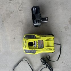 18v Ryobi 4ah Battery And Rapid Charger 