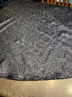 Round halloween spider web tablecloth