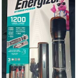 Energizer Hybrid 1200-Lumen 3 -Adjustable Mode LED Rechargeable Flashlight