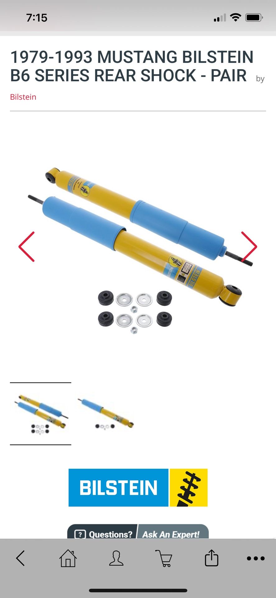 Mustang Bilstein Rear Shocks