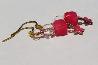 Pink Star Earrings 