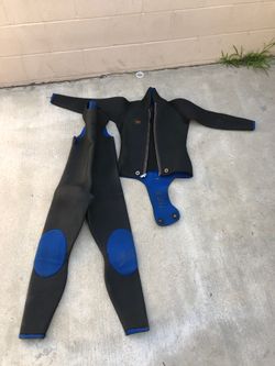 Two piece 7mm diving wetsuit very warm Spearfishing
