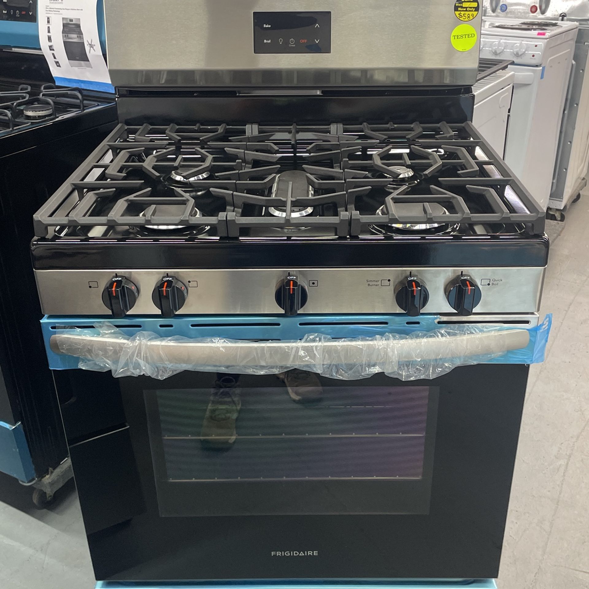 Gas Stove 5 Burners In Stainless Steel