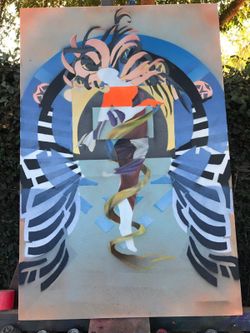 Original art work. Spray paint On canvas