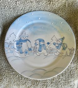 Decorative Snowman Plate