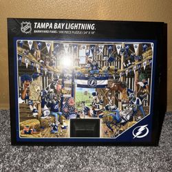 NHL You The Fan Hockey Tampa Bay Lightning Barnyard Fans 500 Piece Puzzle Used 