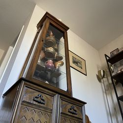 Antique Display Cabinet- Mission Style