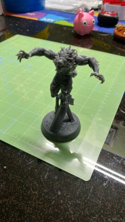 Werewolf Miniature – 75mm 3D Printed Monster Figure – Resin Model for Tabletop Games & Painting
