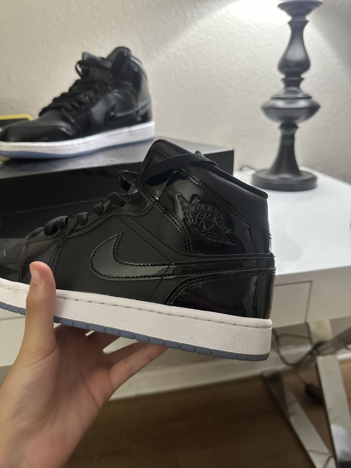 Black and blue Jordan 1 High Space Jam