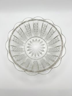 Clear Cut Glass Scalloped Edge Set of 4 Bowl
