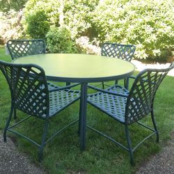 Vintage Brown Jordan Dining Patio - 5 Pieces