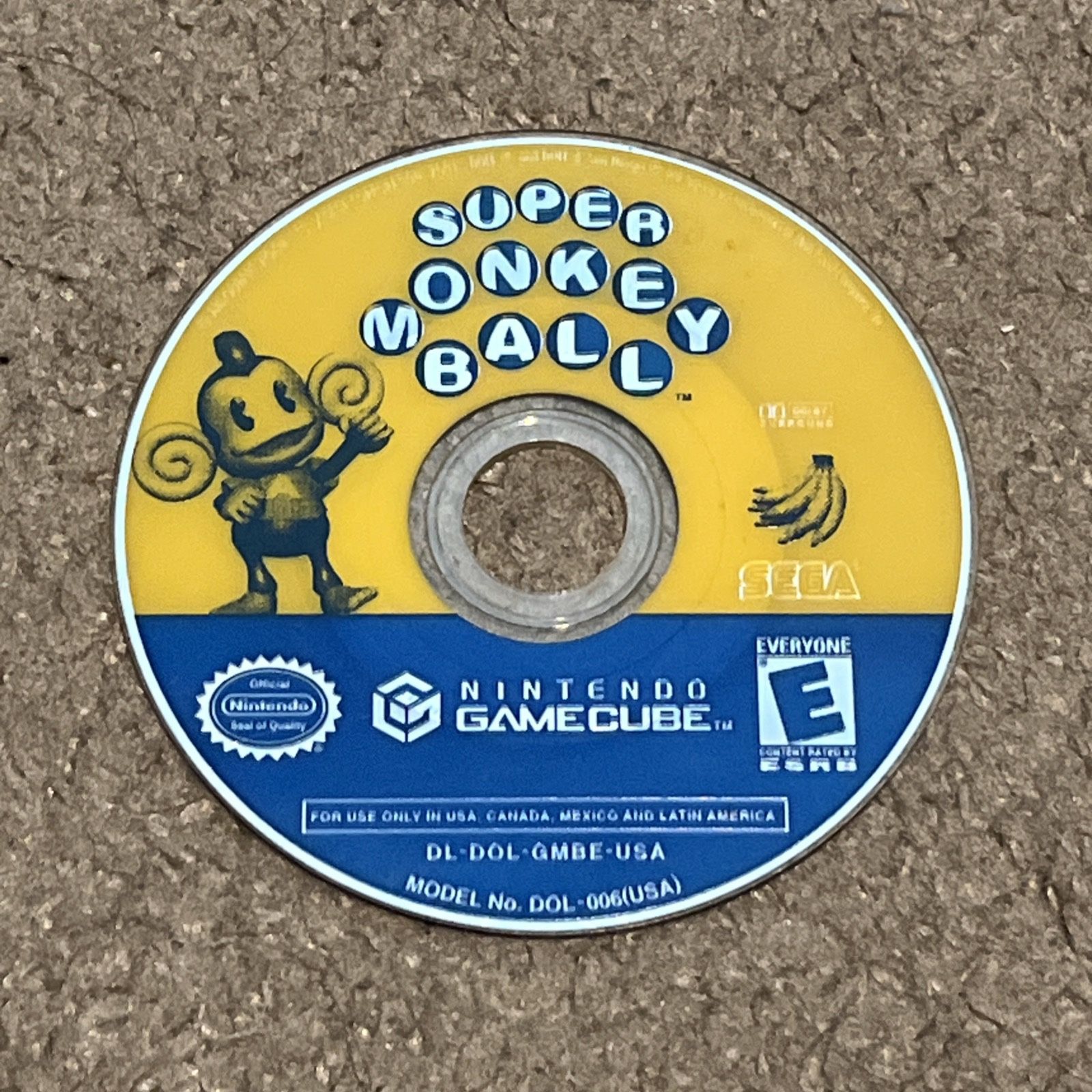 Super Monkey Ball Nintendo GameCube Disc Only Tested