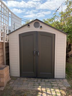 Lifetime 8’ x 15’ Outdoor Storage Shed – Large Heavy Duty Shed